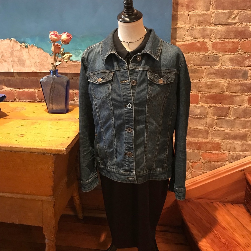 Christopher & Banks Jean Jacket L